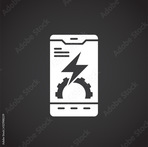 High performance related icon on background for graphic and web design. Creative illustration concept symbol for web or mobile app