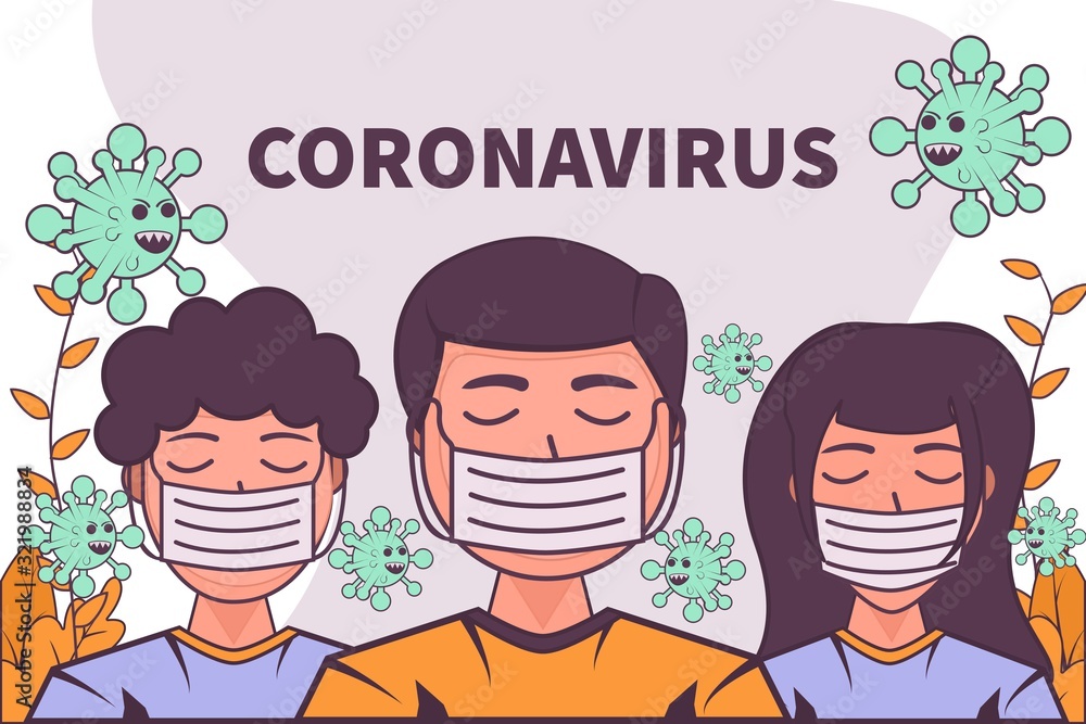 vector illustration novel coronavirus 2019-nCoV. wuhan virus china. people wearing face mask. corona virus quarantine. coronavirus outbreak concept. coronavirus attack concept. people defend virus. vector illustration novel coronavirus 2019-nCoV. wuhan virus china. people wearing face mask. corona virus quarantine. coronavirus outbreak concept. coronavirus attack concept. people defend virus.