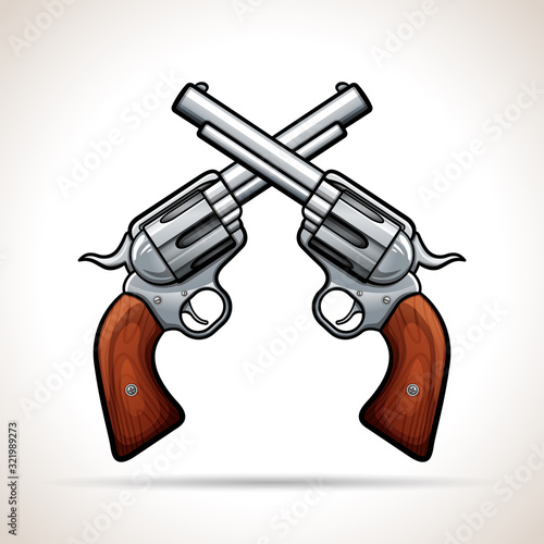 Vector gun design on white background