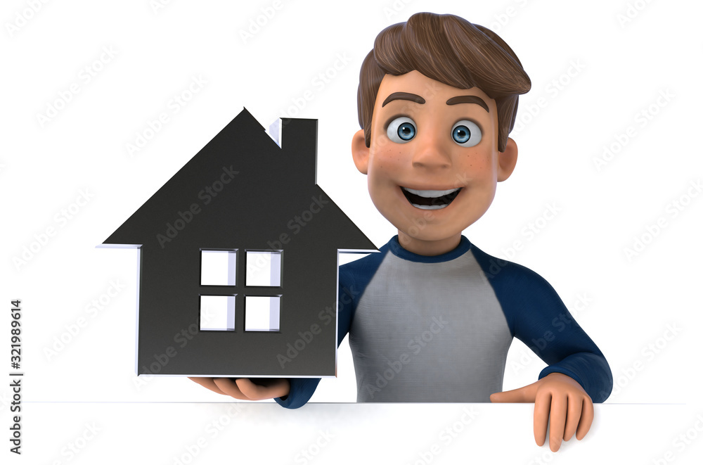 3D cartoon character fun teenager 3D cartoon character fun teenager