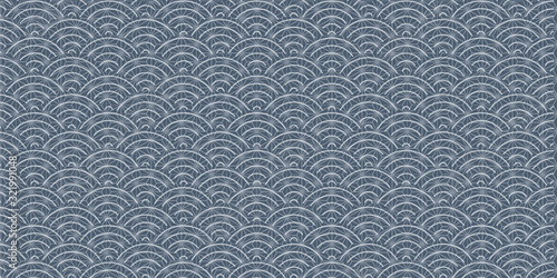  海　波　和柄　背景