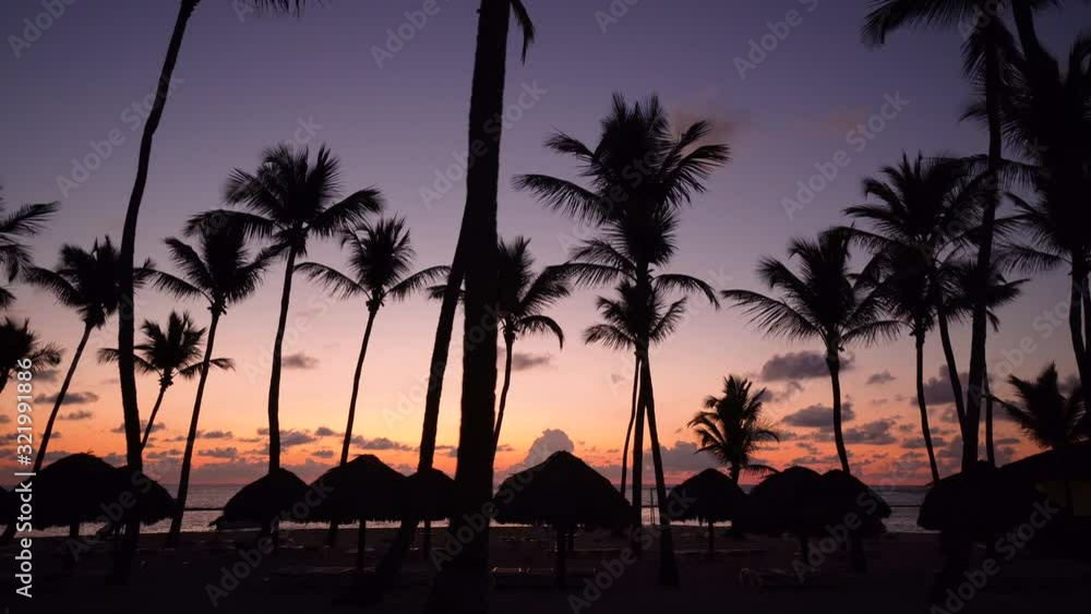 Sandy beach at sunrise in Punta cana, Dominican republic Sandy beach at sunrise in Punta cana, Dominican republic