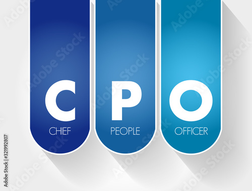 CPO - Chief People Officer acronym, business concept background
