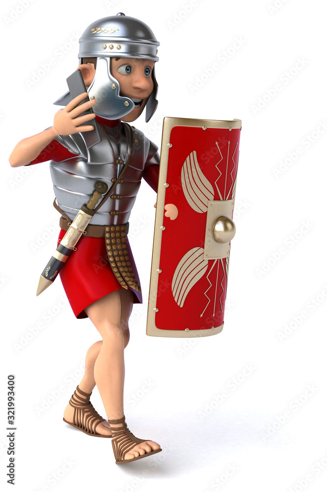 Fun roman soldier - 3D Illustration Fun roman soldier - 3D Illustration