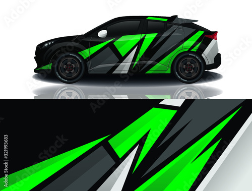 Suv car wrapping decal design