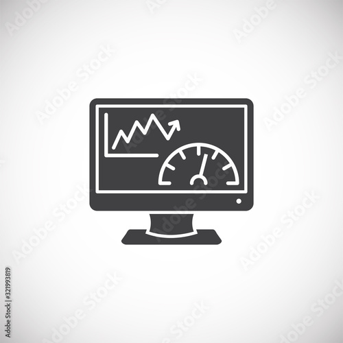 High performance related icon on background for graphic and web design. Creative illustration concept symbol for web or mobile app
