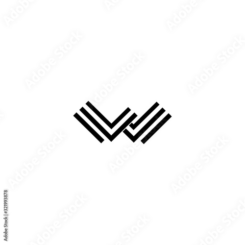 W Letter Logo Design Template Vector