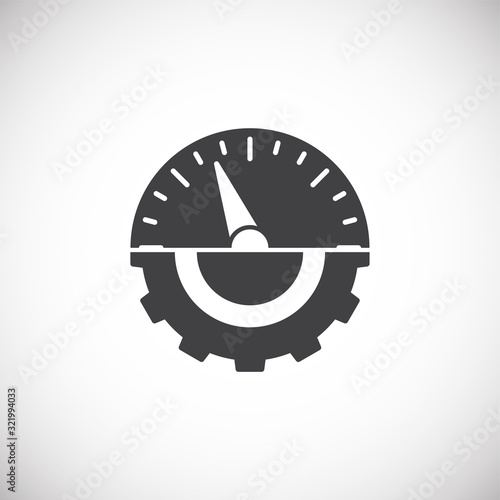 High performance related icon on background for graphic and web design. Creative illustration concept symbol for web or mobile app