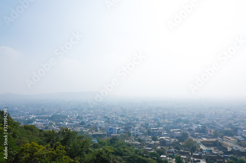 Aerial view of the city