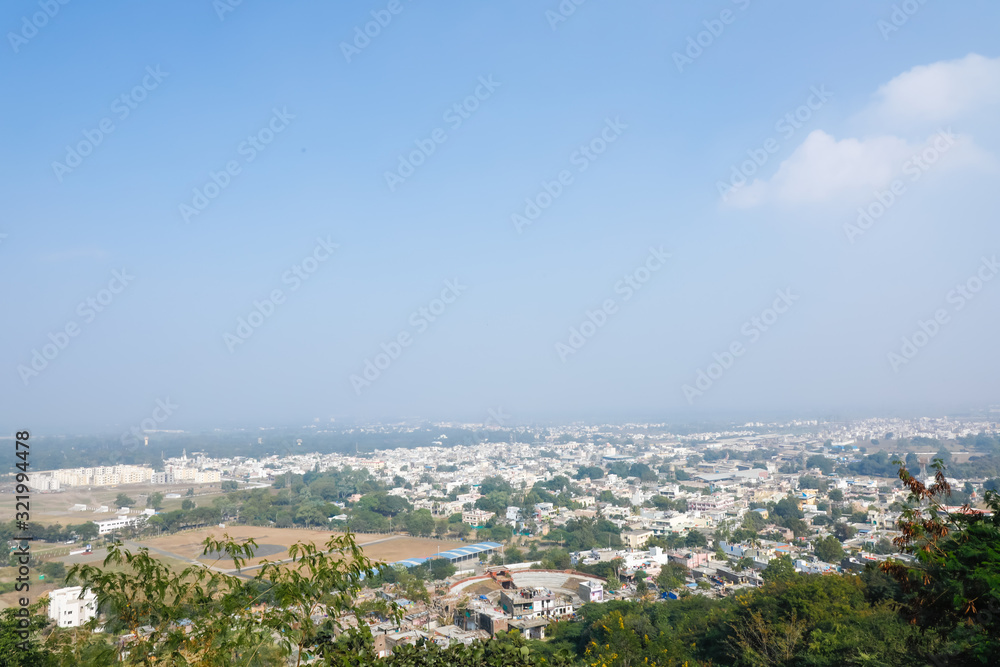 Aerial view of the city