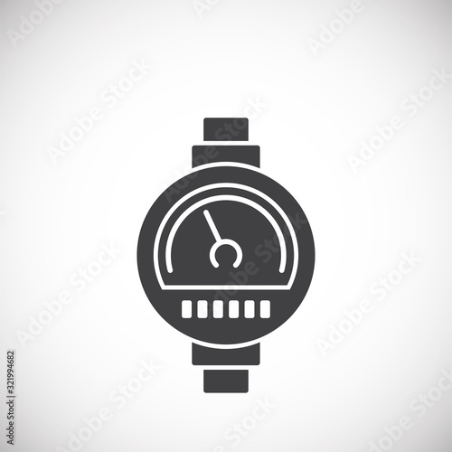 High performance related icon on background for graphic and web design. Creative illustration concept symbol for web or mobile app
