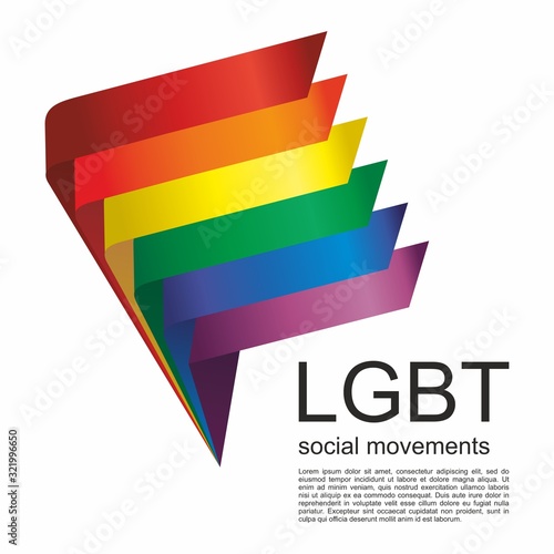 LGBT flag, Gay Pride and other social movements, LGBT equal rights movement and gender equality 