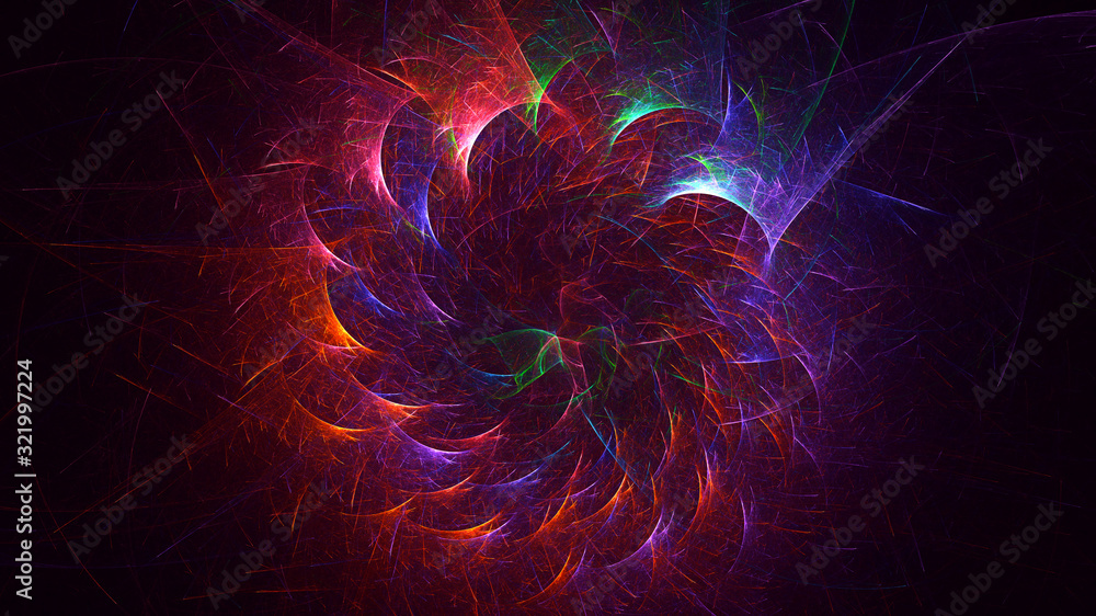 Fractal 3D rendering abstract and shiny background Fractal 3D rendering abstract and shiny background
