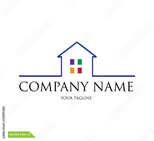 Real estate logo design template