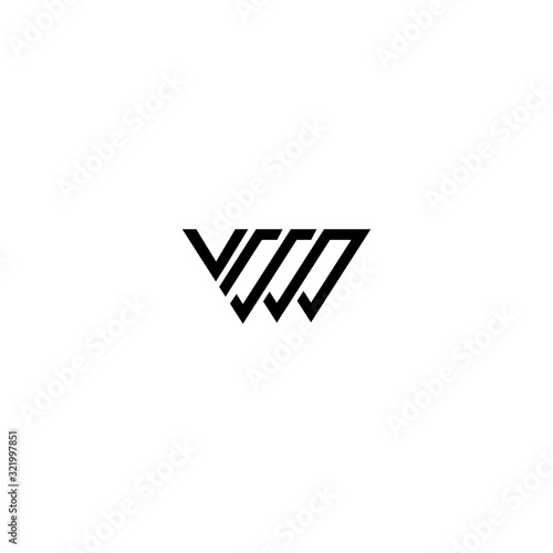 V W Letter Logo Design Template Vector