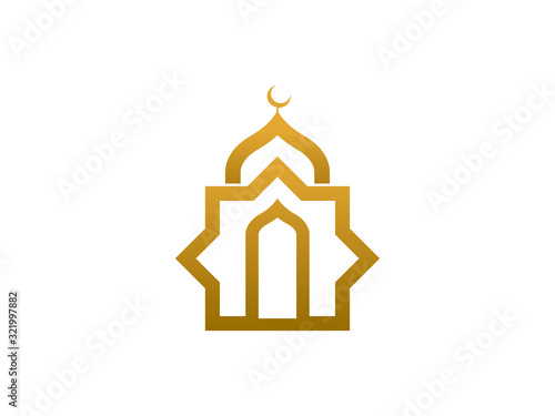 Mosque logo symbol or icon template