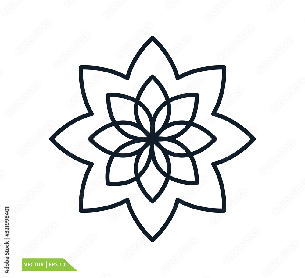 Lotus icon vector logo template Lotus icon vector logo template