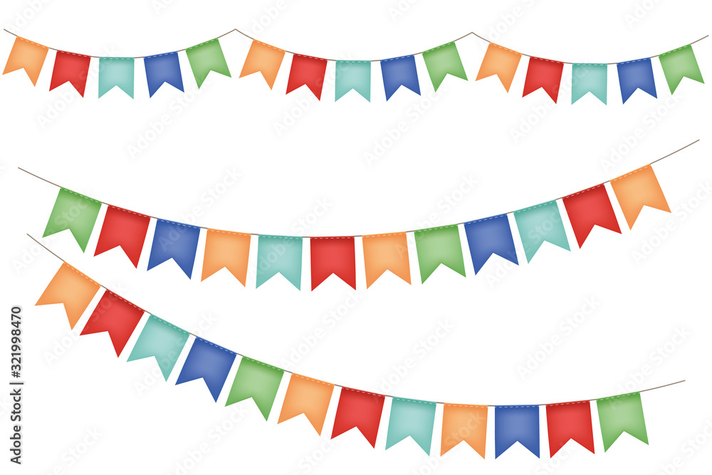 Fototapeta premium Buntings flags garlands