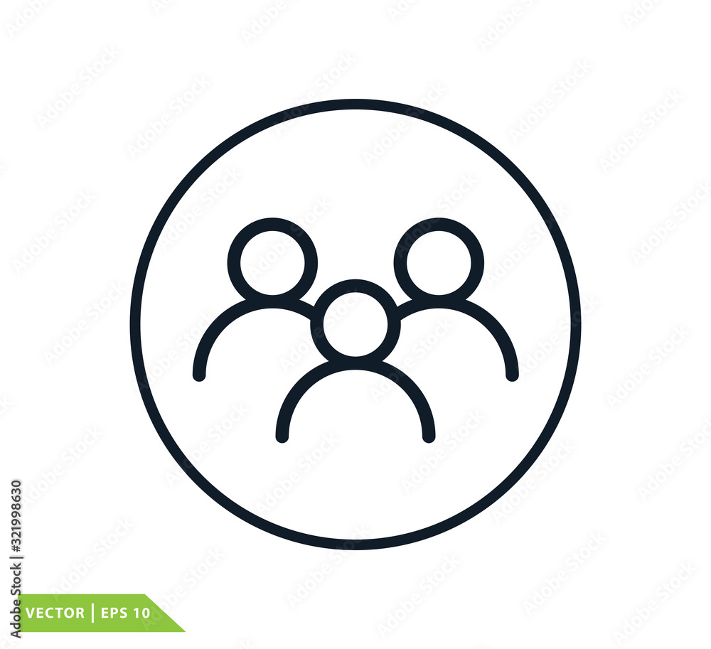 People icon vector logo template People icon vector logo template