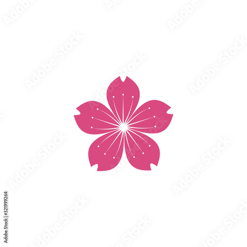 sakura flower icon logo vector