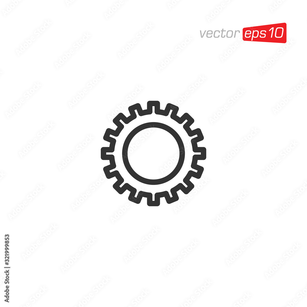 Naklejka premium Gear Setting Icon Design Vector