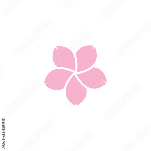 sakura flower icon logo vector