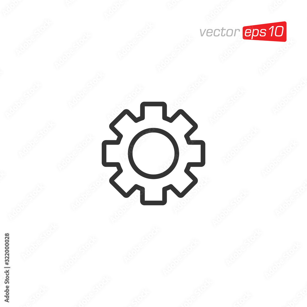 Gear Setting Icon Design Vector