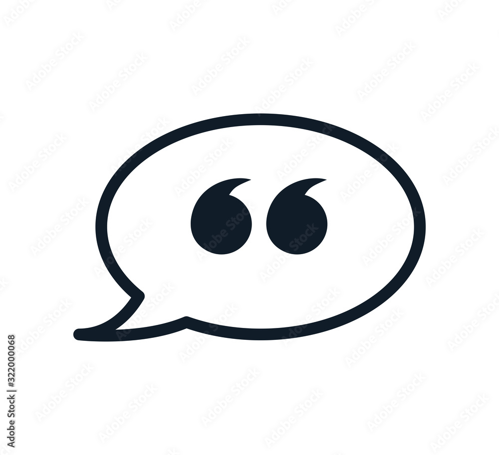 Quote icon vector logo template Quote icon vector logo template