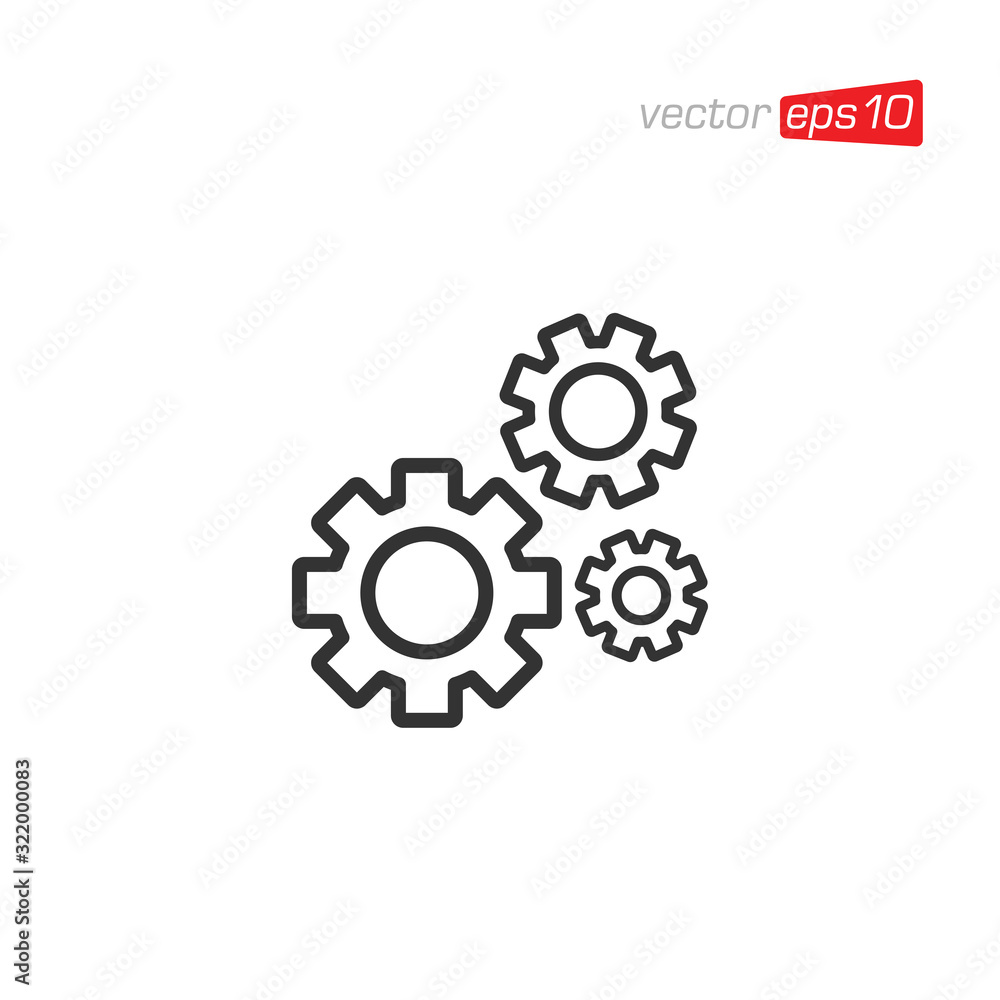 Gear Setting Icon Design Vector