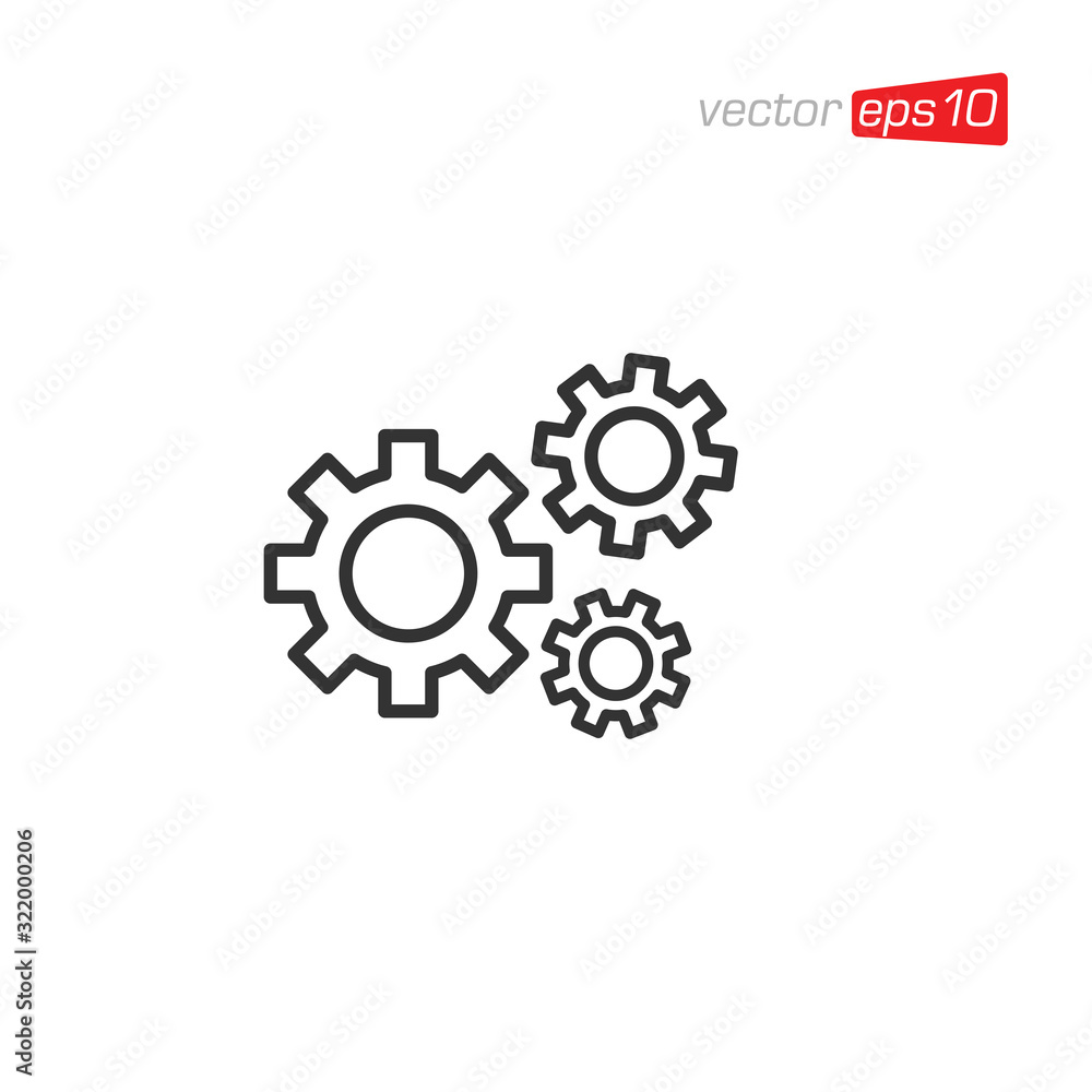 Gear Setting Icon Design Vector Gear Setting Icon Design Vector