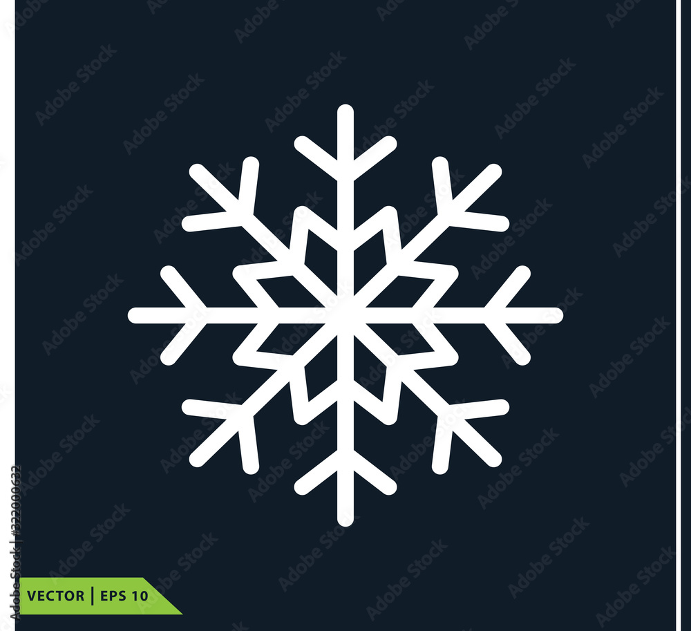 Naklejka Szablon logo wektor ikona śniegu