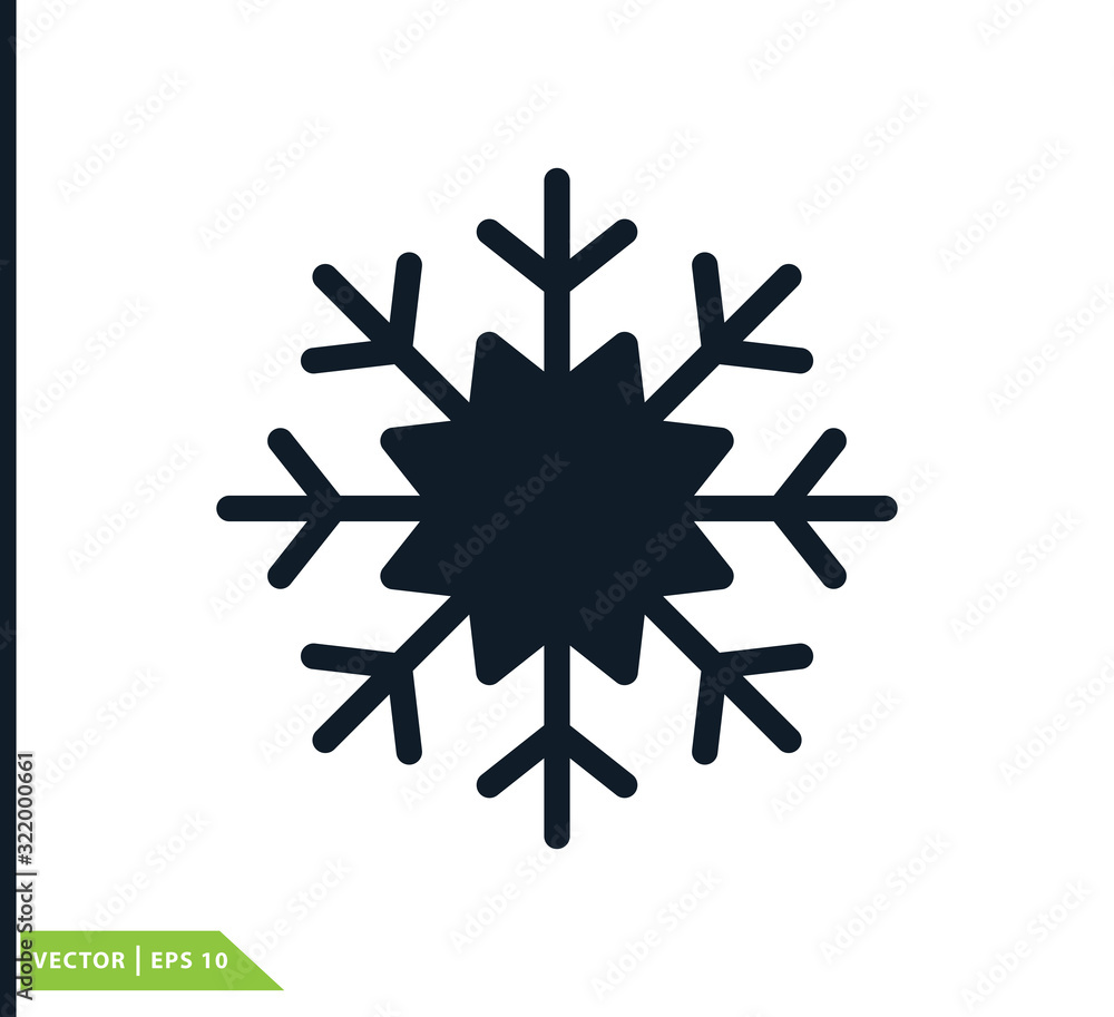 Snow icon vector logo template Snow icon vector logo template