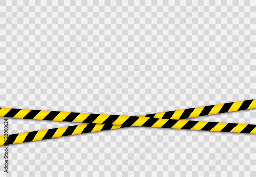 Warning striped line.