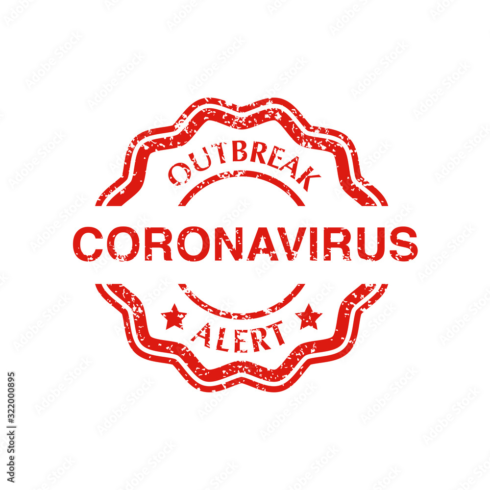 Stamp with coronavirus