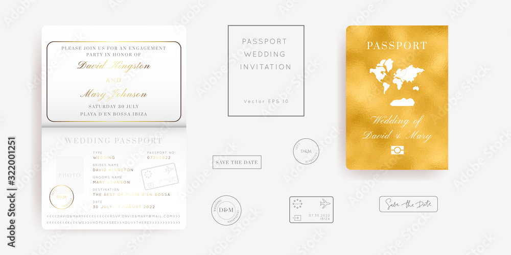 Destination Wedding Pass Vector