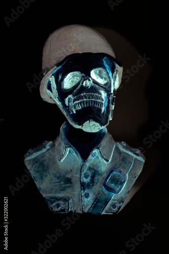  Soldier Skull Negetive BackGround Effect photo