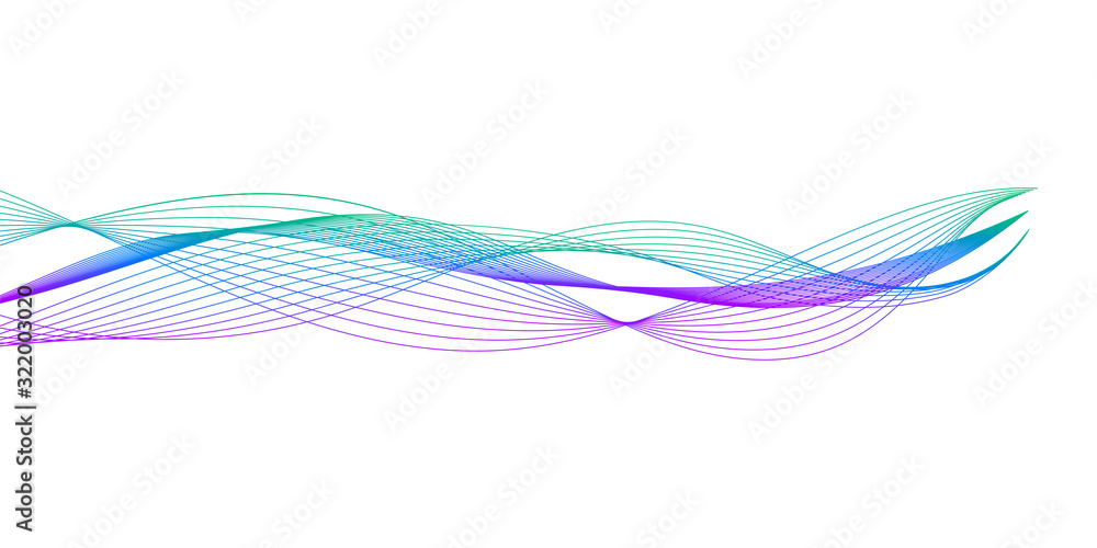 Wave of the many colored lines. Abstract wavy stripes on a white background isolated. Creative line art. Wave of the many colored lines. Abstract wavy stripes on a white background isolated. Creative line art.