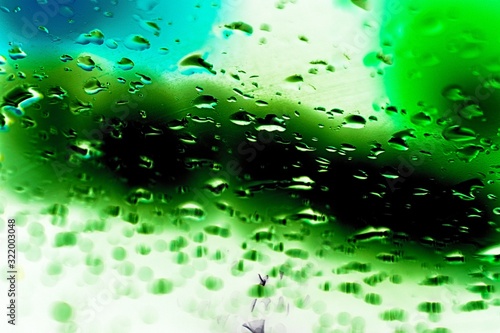   Rain On The Outside Of A Car Windscreen Tint Effect