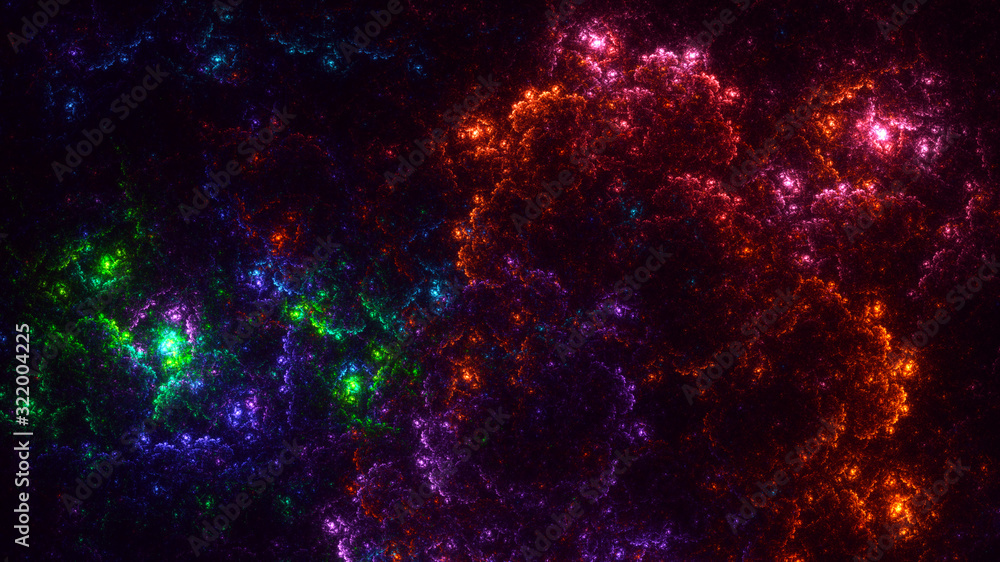 Fractal 3D rendering abstract and shiny background Fractal 3D rendering abstract and shiny background