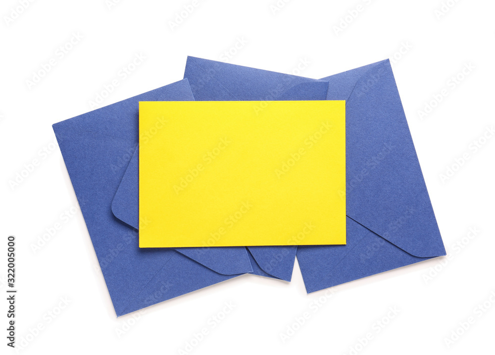 Paper envelopes on white background Paper envelopes on white background