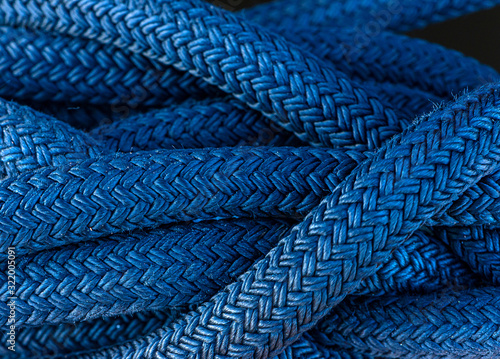 Thick blue nautical cord