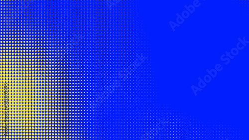 Dots halftone blue yellow color pattern gradient texture with technology digital background. Dots pop art comics with summer background.