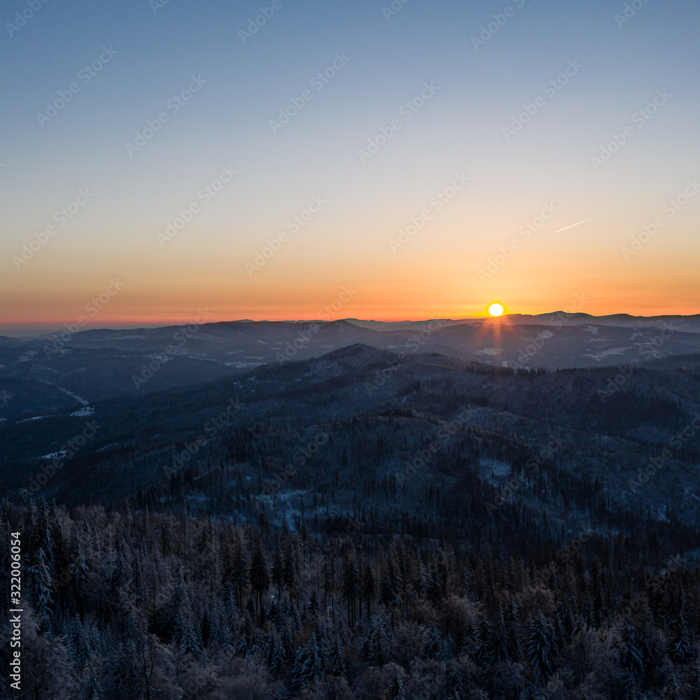 Obraz premium Beskidy - panorama gór