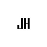 JH J H Letter Logo Design Template