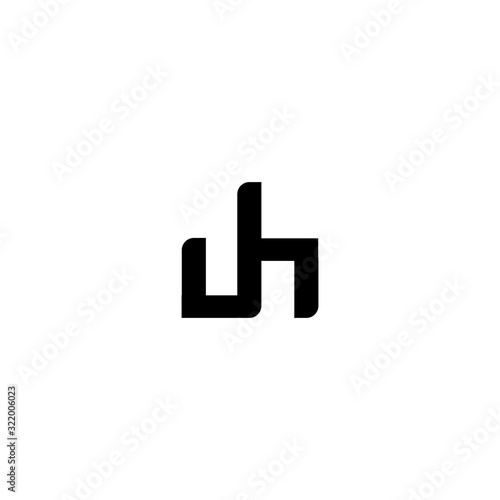JH Letter Logo Design Template