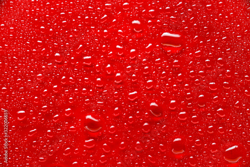 Water drops on color background
