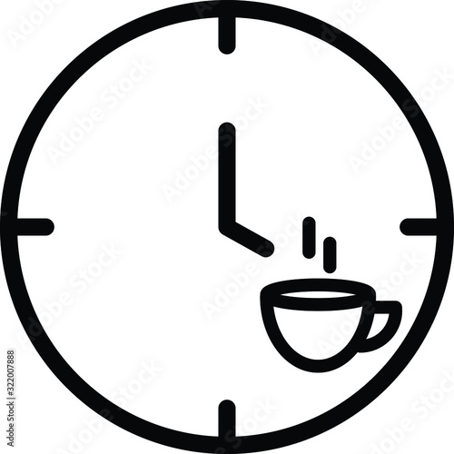 break icon, tea time icon