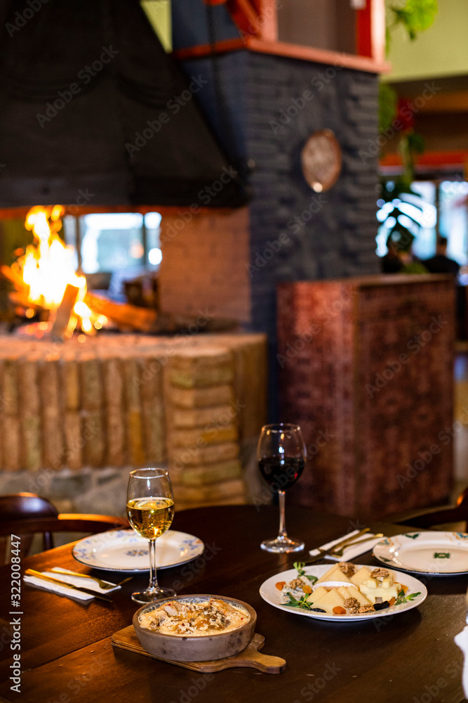 georgian food Background fire georgian food Background fire