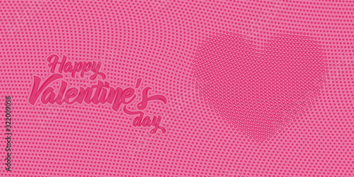 Valentine's day card. Vector heart texture. 
