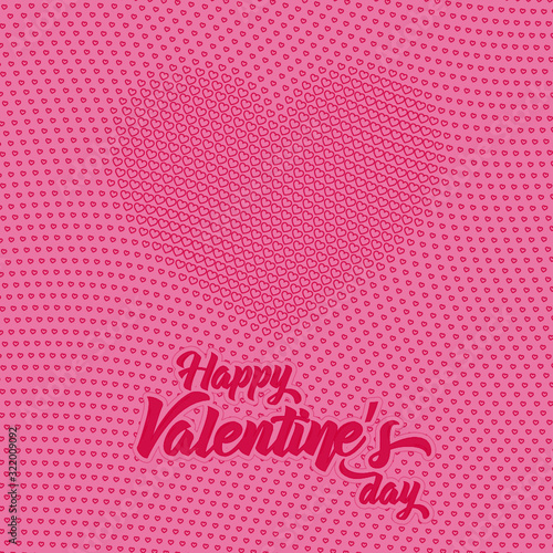 Valentine's day card. Vector heart texture. 